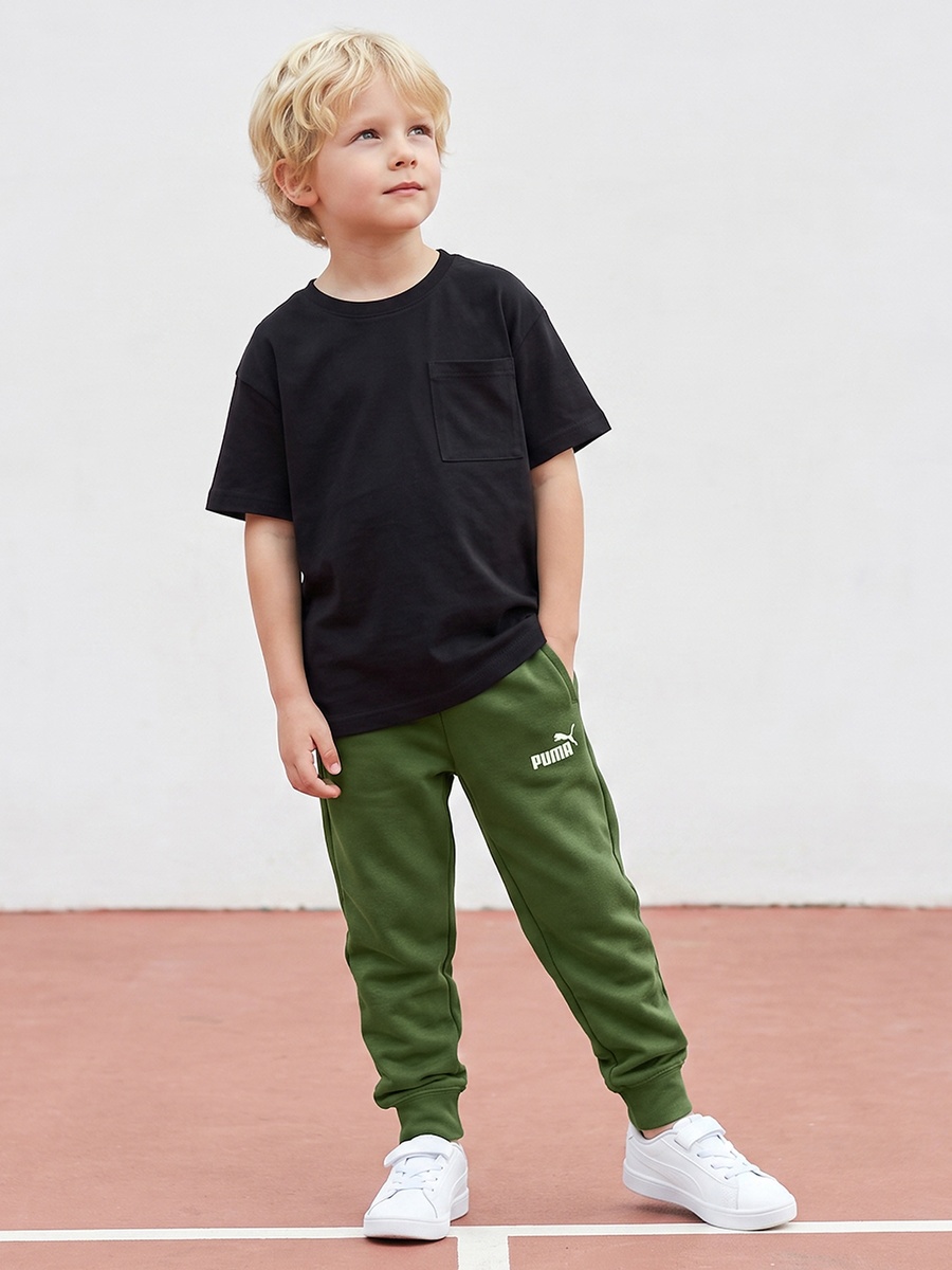 Elasticated Joggers with Logo Print