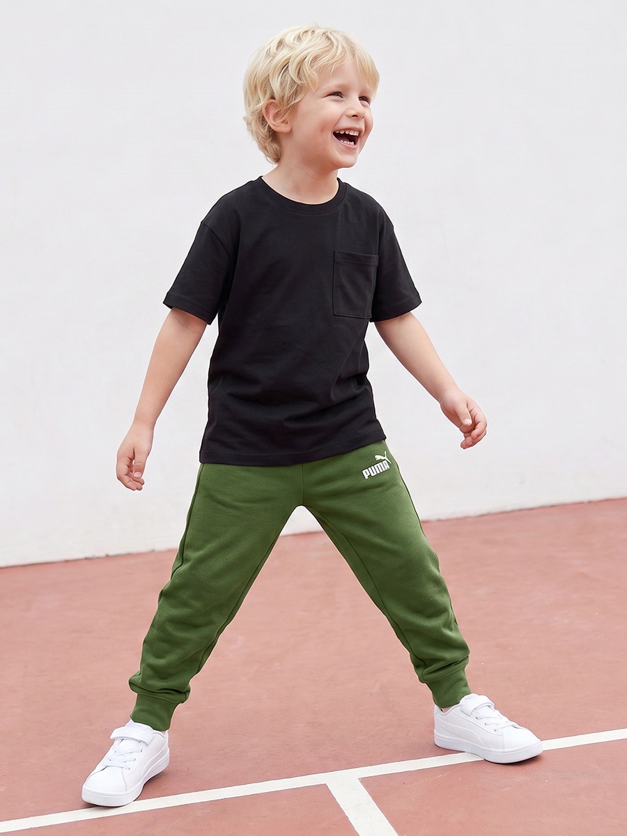 Elasticated Joggers with Logo Print