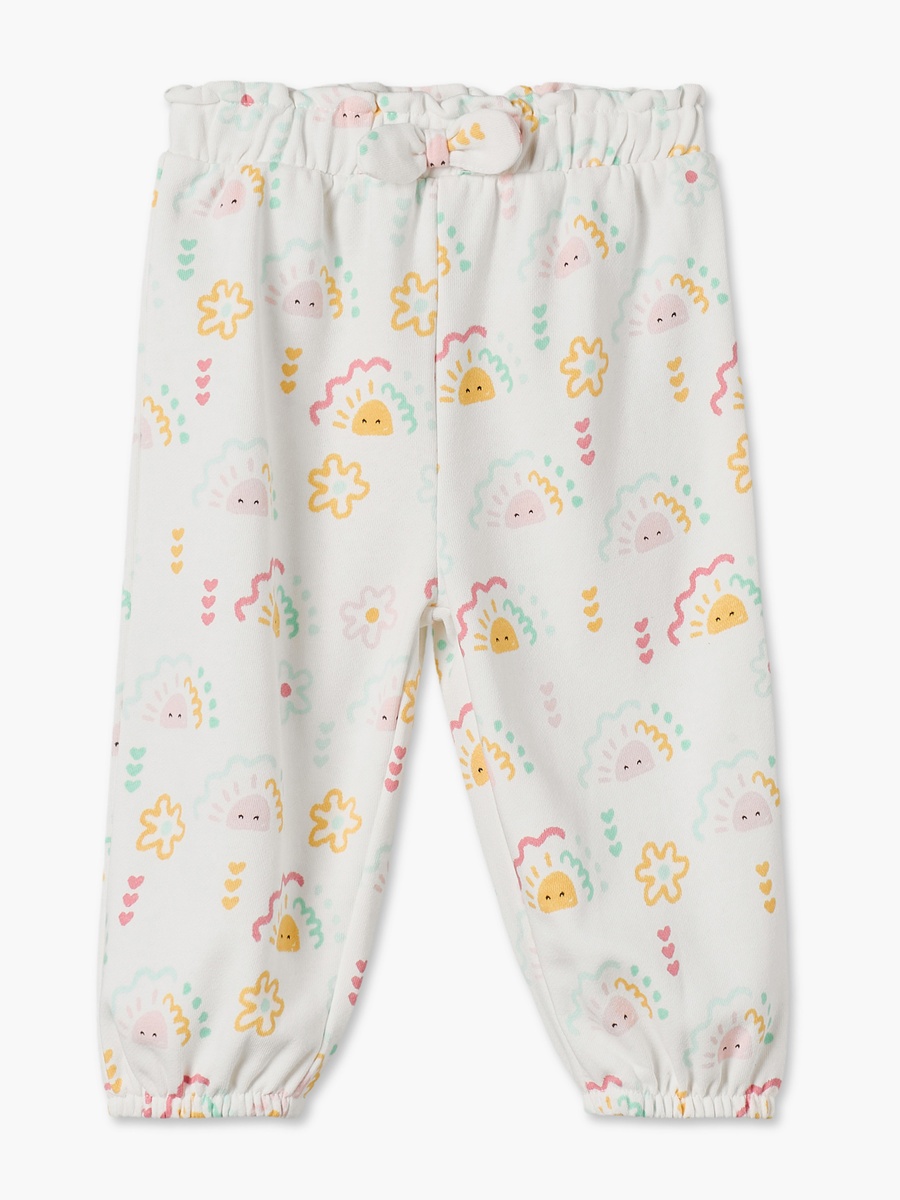 Elasticated Waist Joggers with Bow Detail
