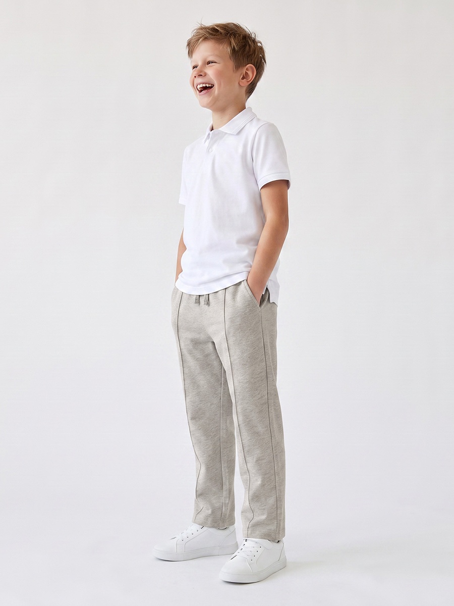 Elasticated Drawstring Waist Track Pants with Panelled Design