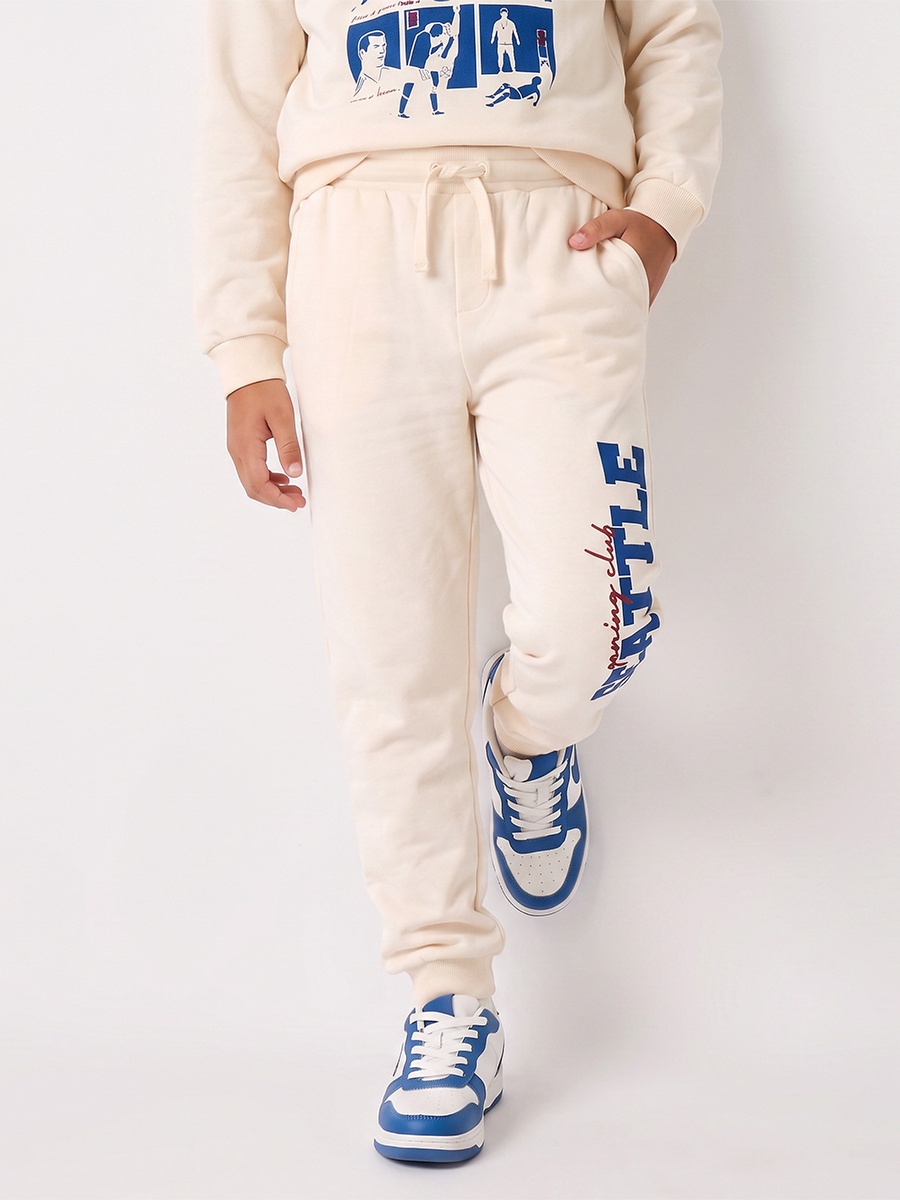 Elasticated Drawstring Waist Joggers with Seattle Print