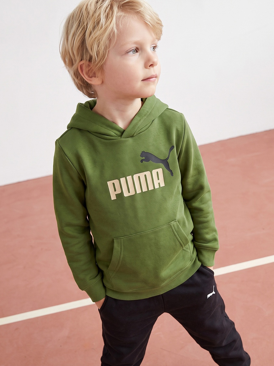 Logo Print Hooded Sweatshirt with Long Sleeves