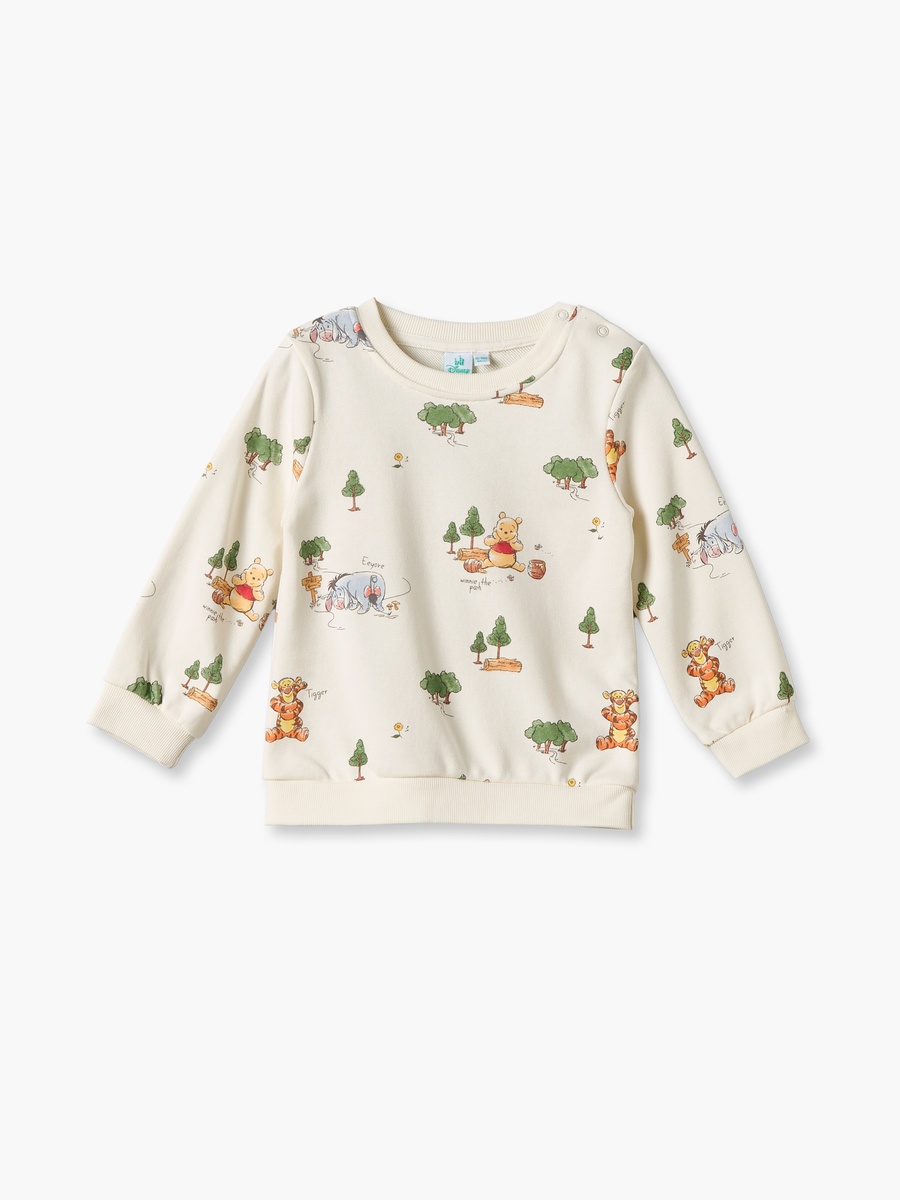 Winnie the Pooh Print Sweatshirt with Long Sleeves