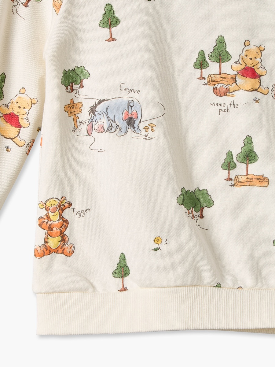 Winnie the Pooh Print Sweatshirt with Long Sleeves