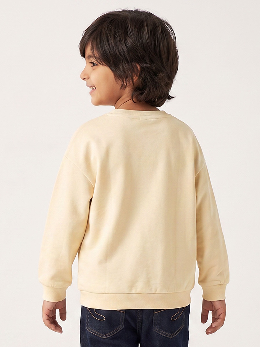 Graphic Print Sweatshirt with Ribbed Trim
