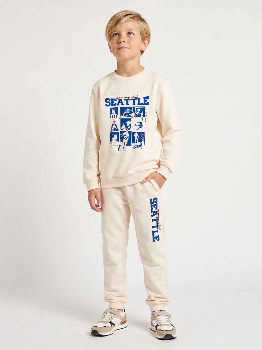 Seattle Print Sweatshirt with Long Sleeves