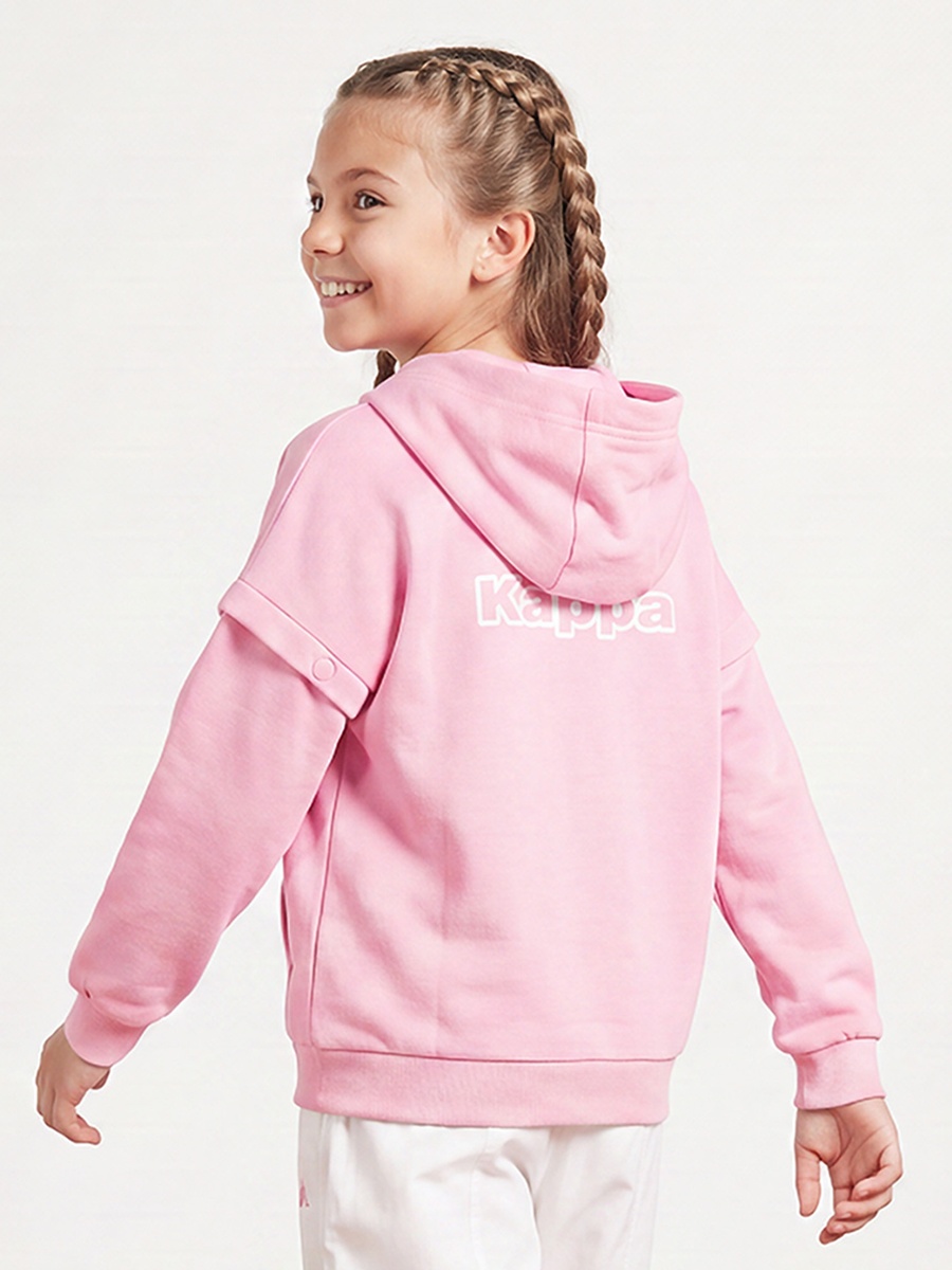 Logo Print Hooded Sweatshirt with Detachable Sleeves