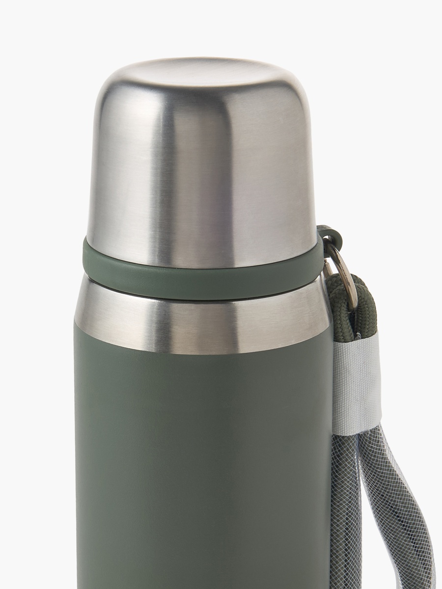 Solid Stainless Steel Thermoflask with Flip Lid - 800 ml