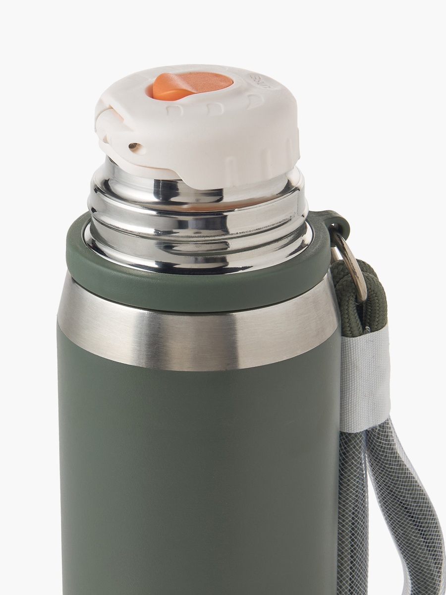 Solid Stainless Steel Thermoflask with Flip Lid - 800 ml