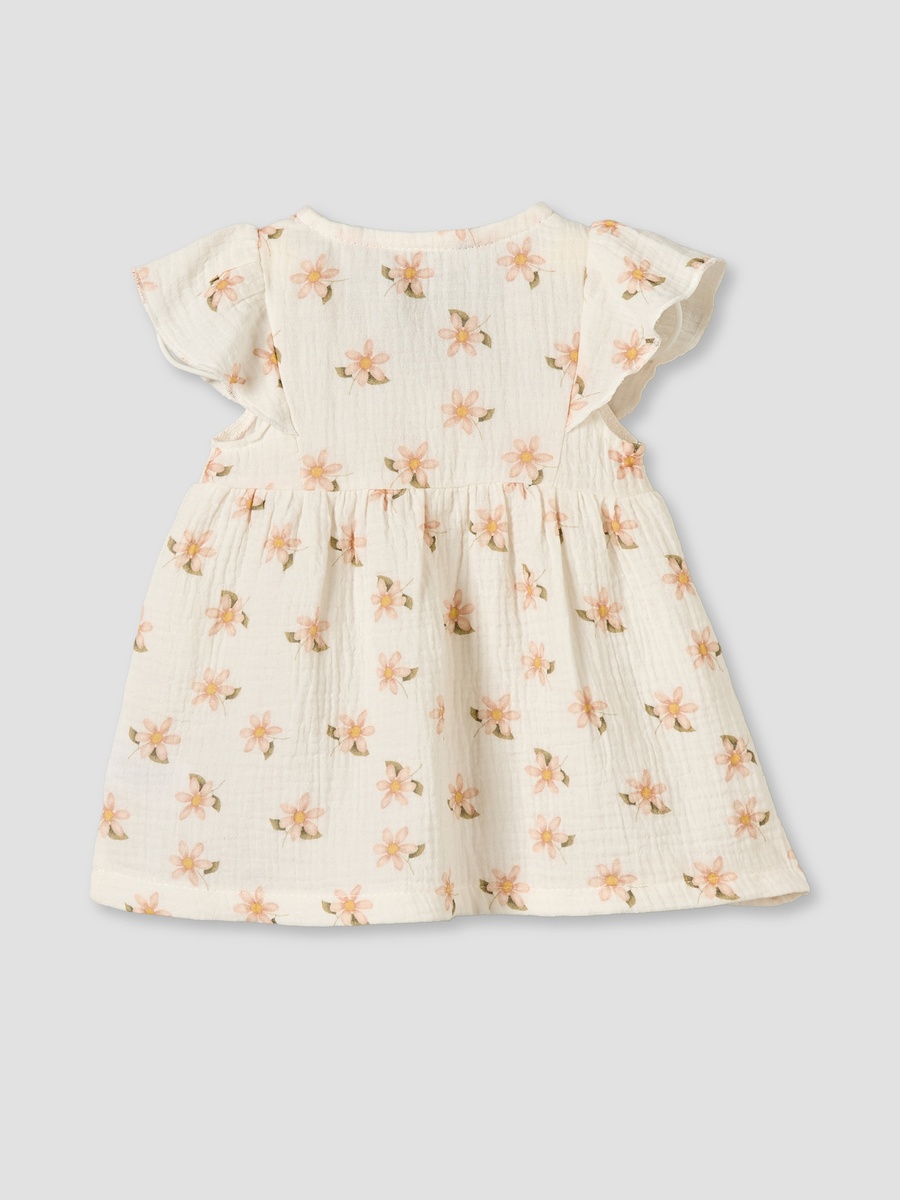 V Neck Short Sleeves A-Line Dress with Bloomers
