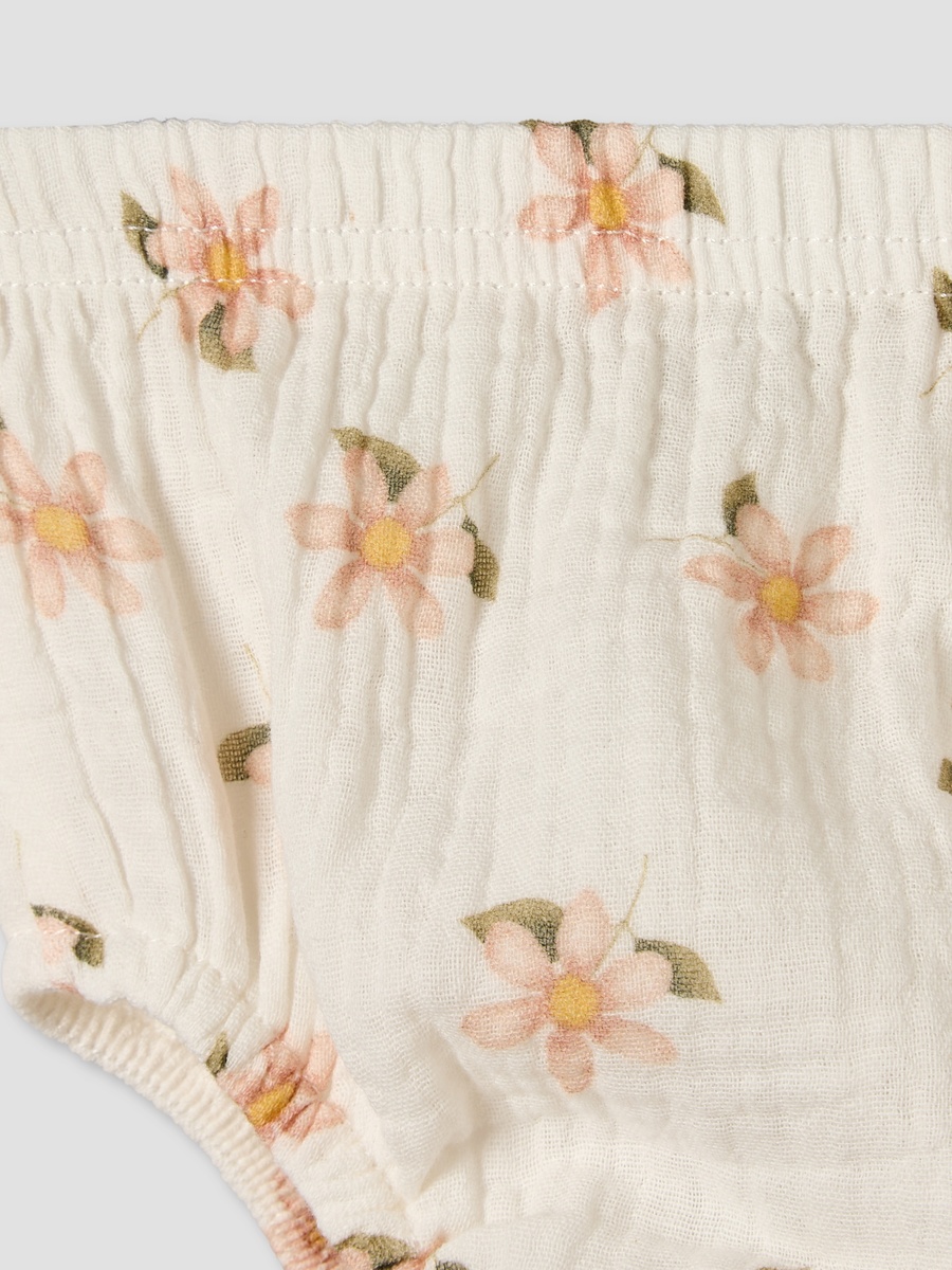 V Neck Short Sleeves A-Line Dress with Bloomers