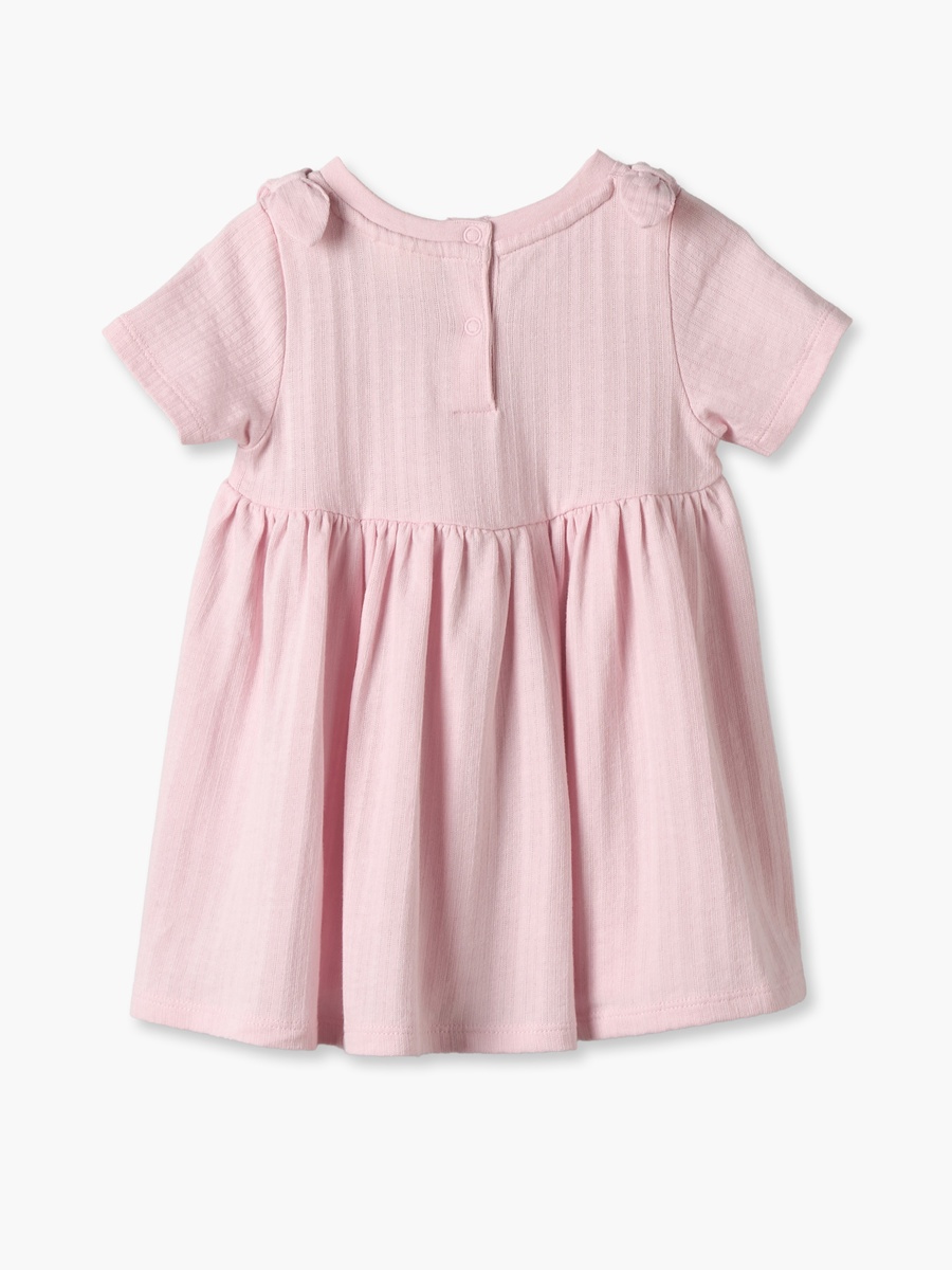 Pack of 2 Round Neck Short Sleeves Knee Length A-Line Dress with Floral Design
