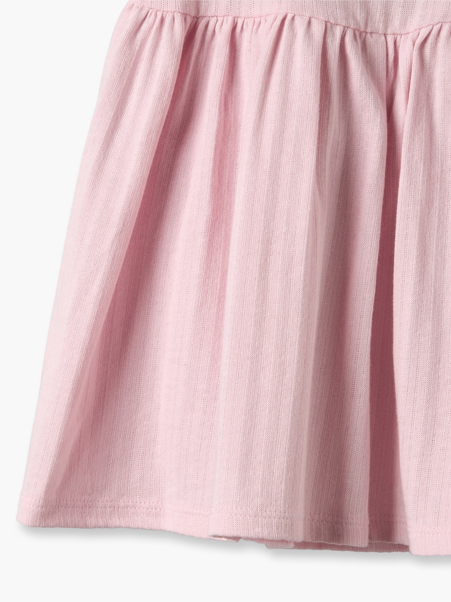 Pack of 2 Round Neck Short Sleeves Knee Length A-Line Dress with Floral Design