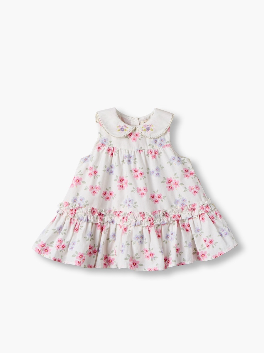 Collared Sleeveless Knee Length Dress with Headband