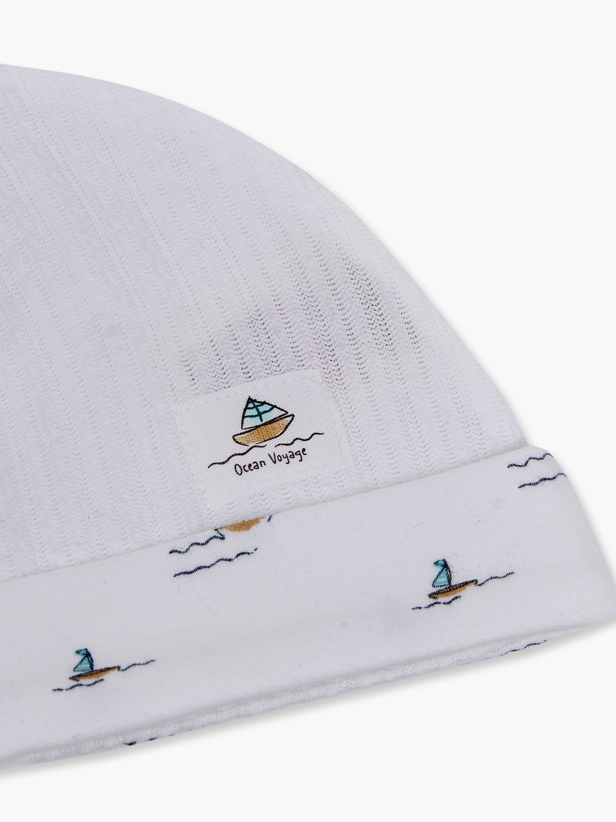 Cap with Boat Print