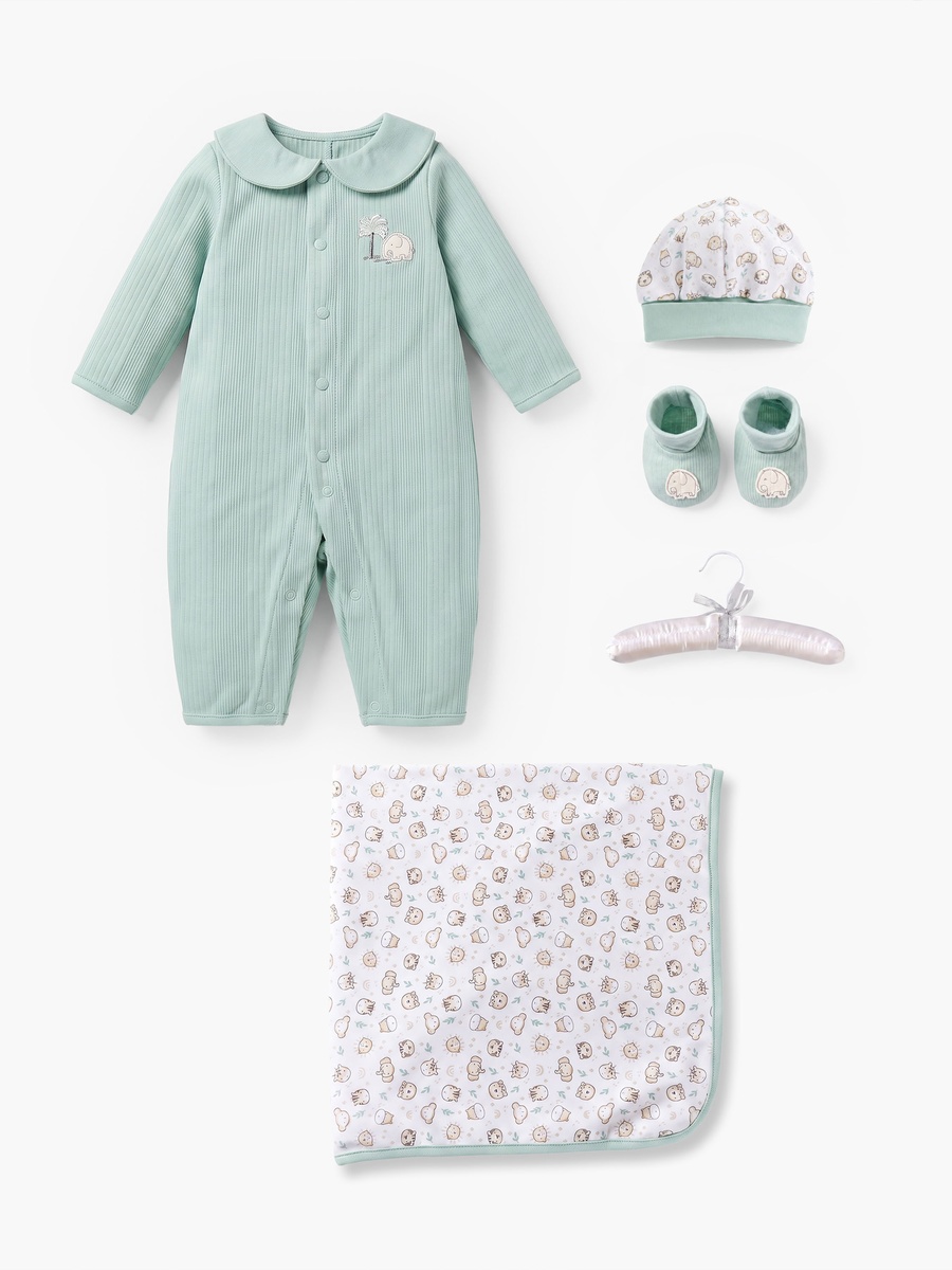 Set of 5 Clothing Gift Set with Elephant Print