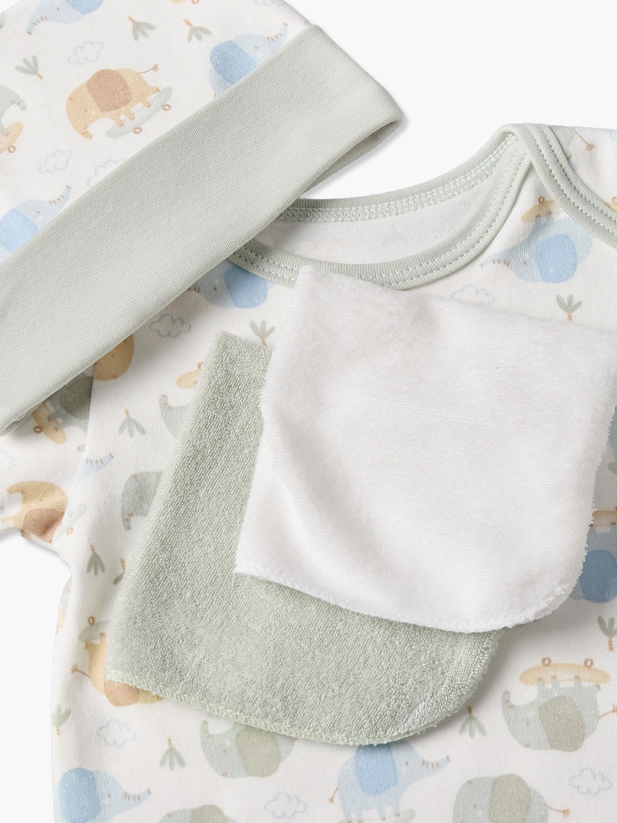 Set of 9 Clothing Gift Set with Elephant Print