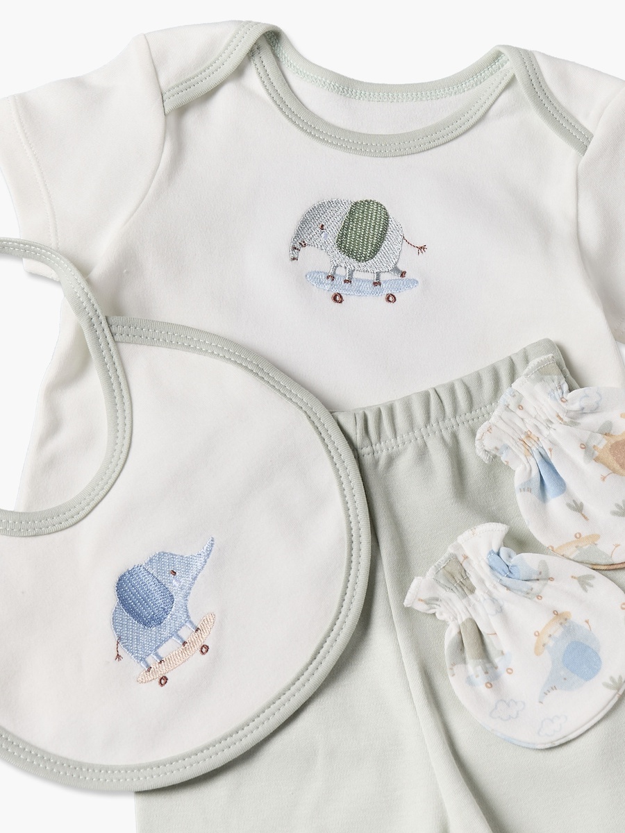 Set of 9 Clothing Gift Set with Elephant Print