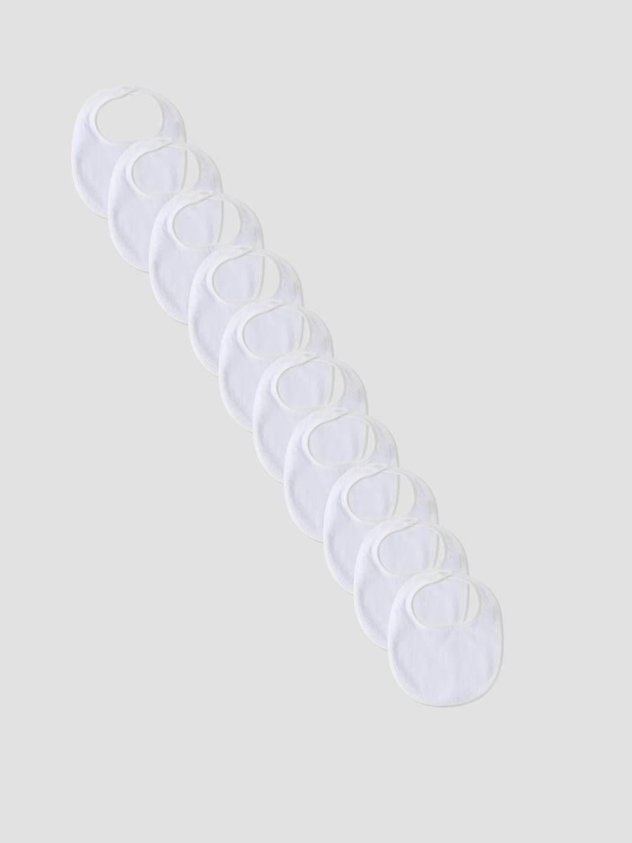 Pack of 10 Baby Bib with Snap Button Closure