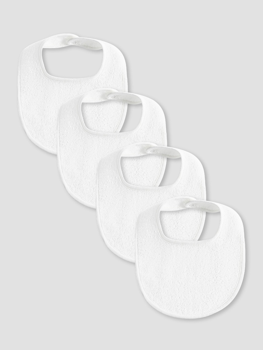 Pack of 4 Baby Bib with Snap Button Closure
