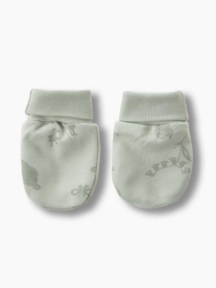 Mittens with Floral Print, 0-36 Months
