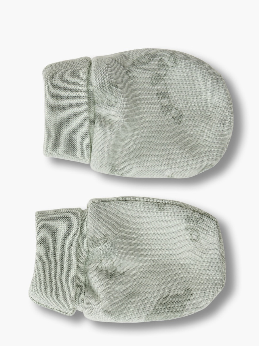 Mittens with Floral Print, 0-36 Months