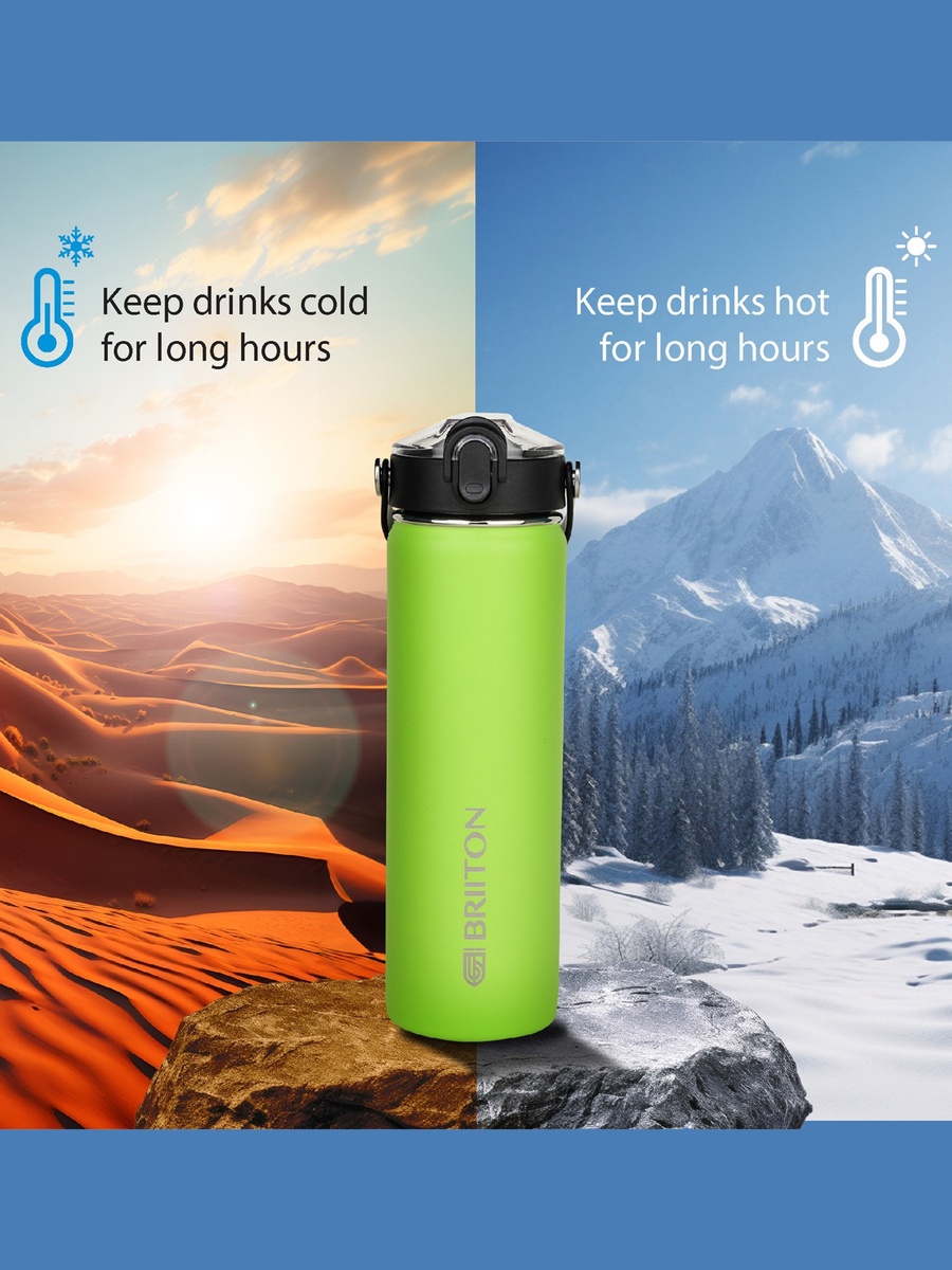 Logo Print Insulated Stainless Steel Water Bottle - 750 ml