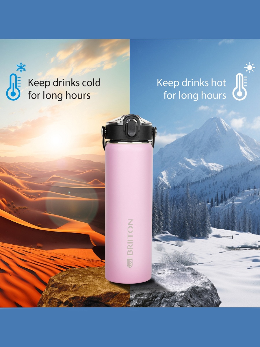 Logo Print Insulated Stainless Steel Water Bottle - 750 ml