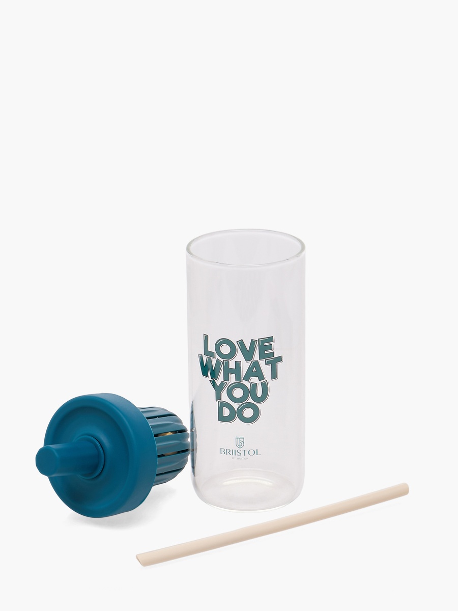 Printed Glass Water Bottle - 650 ml