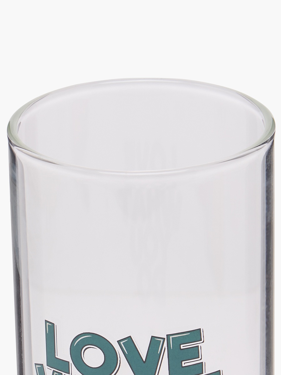 Printed Glass Water Bottle - 650 ml