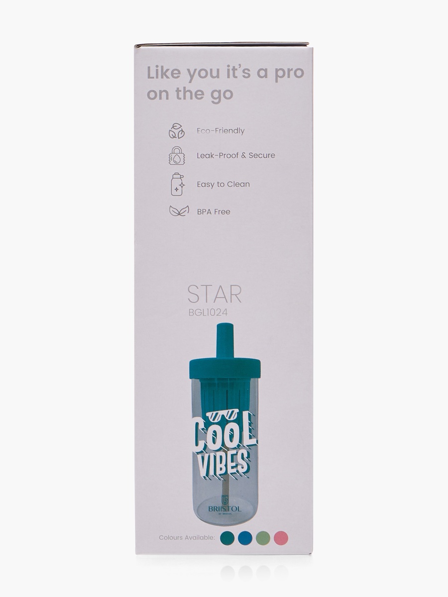 Printed Glass Water Bottle - 650 ml