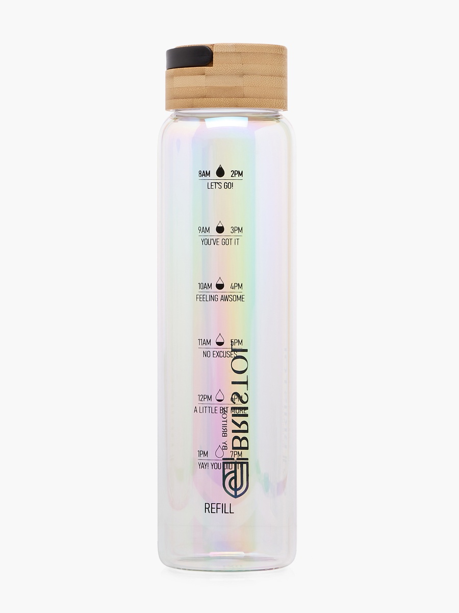 Rainbow Shaded Glass Water Bottle with Handle - 1 L