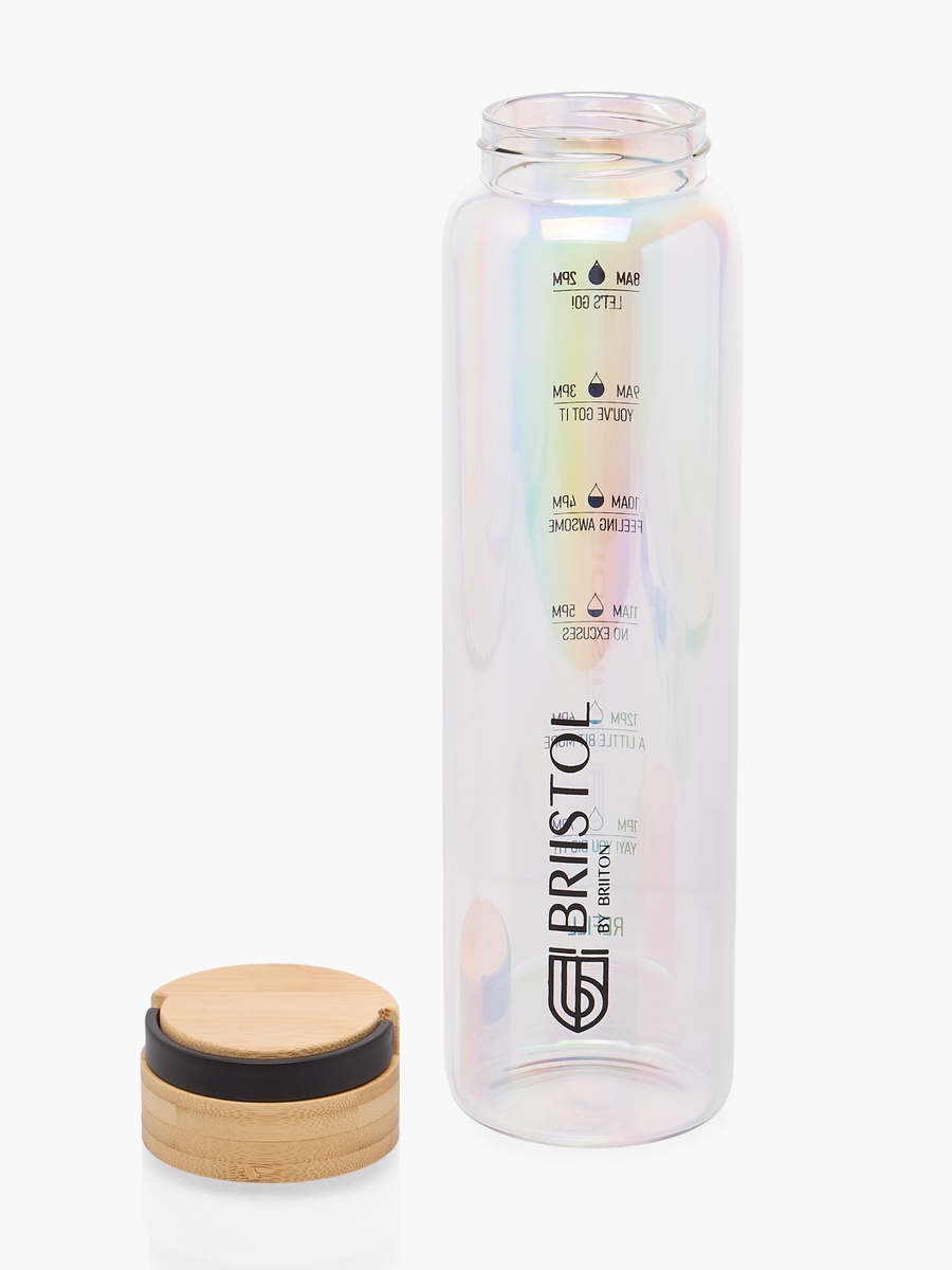 Rainbow Shaded Glass Water Bottle with Handle - 1 L