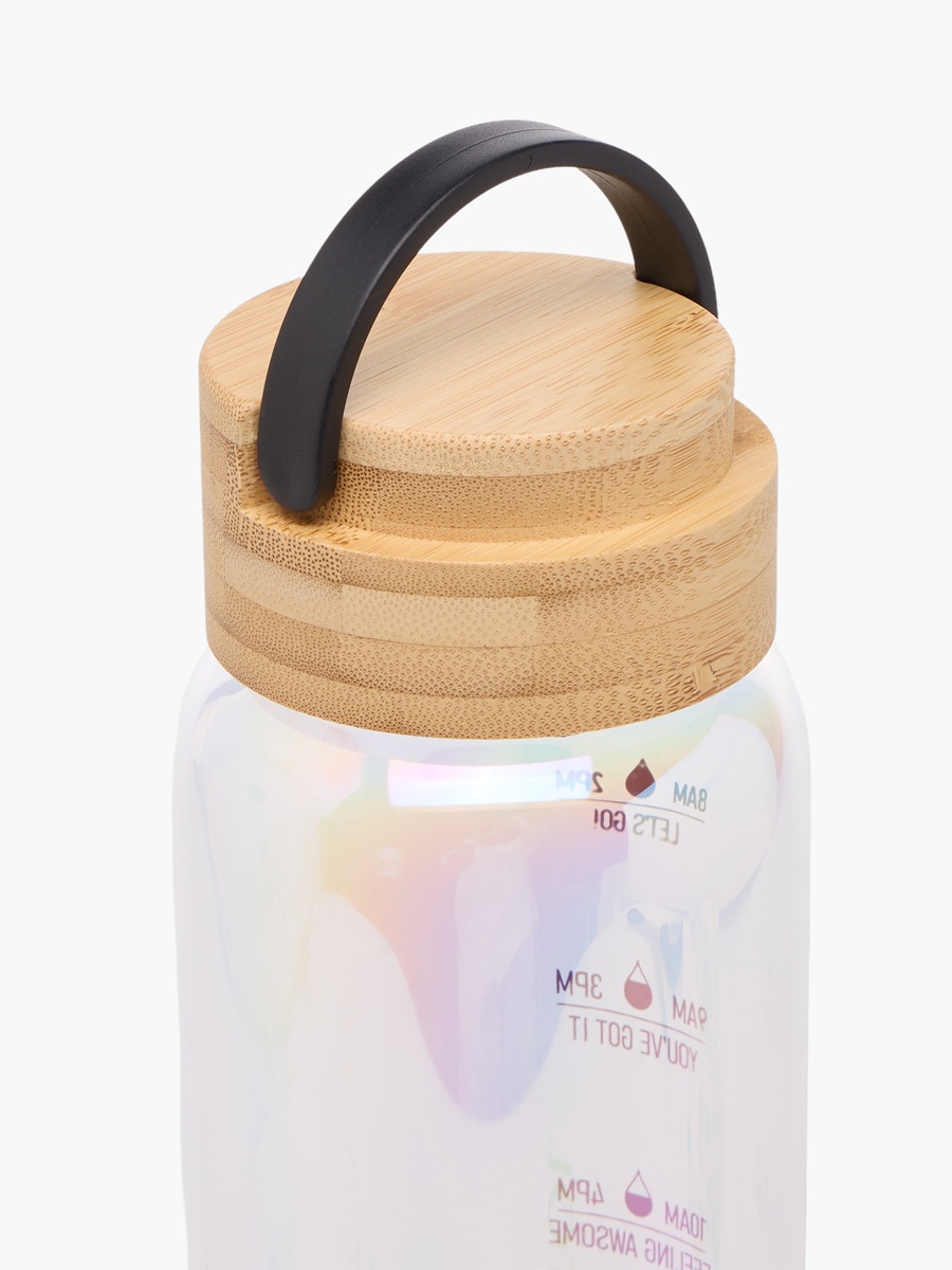 Rainbow Shaded Glass Water Bottle with Handle - 1 L