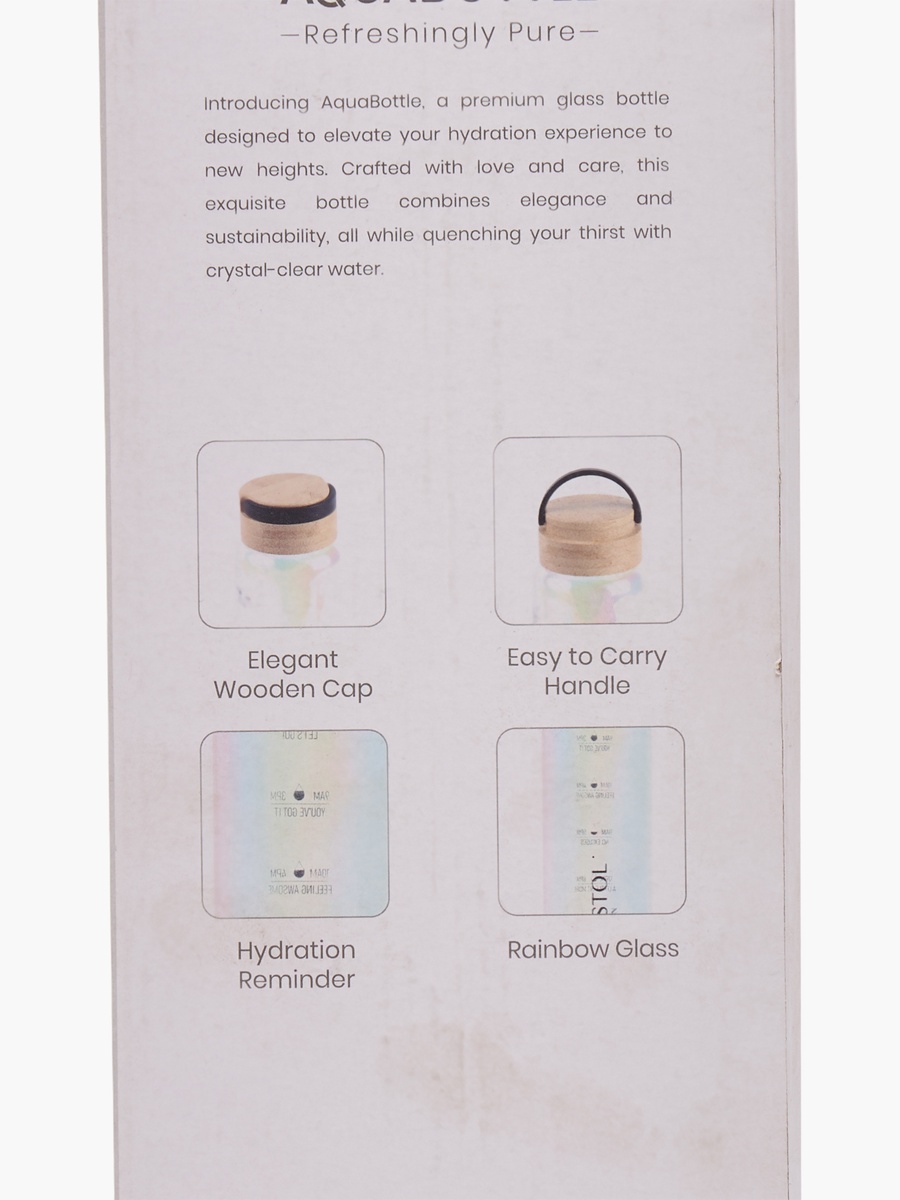 Rainbow Shaded Glass Water Bottle with Handle - 1 L