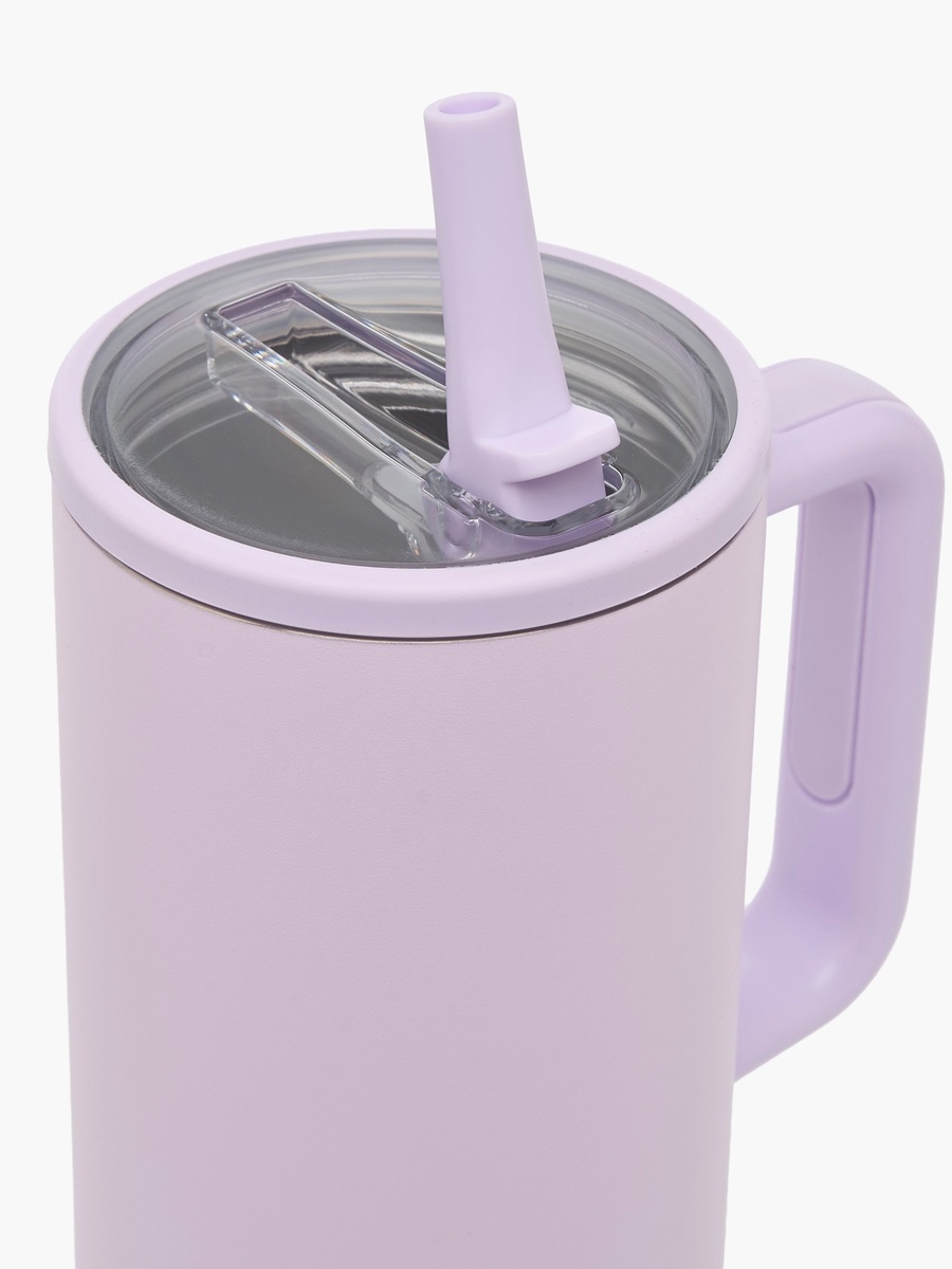 Solid Double Wall Vaccum Tumbler with Handle - 1.2 L