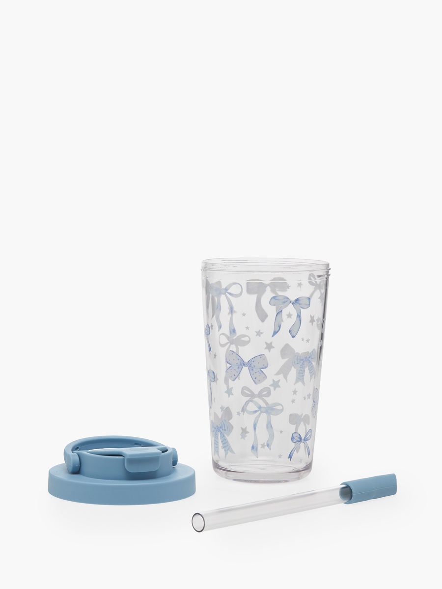 Bow Print Single Wall Tumbler with Handle - 710 ml