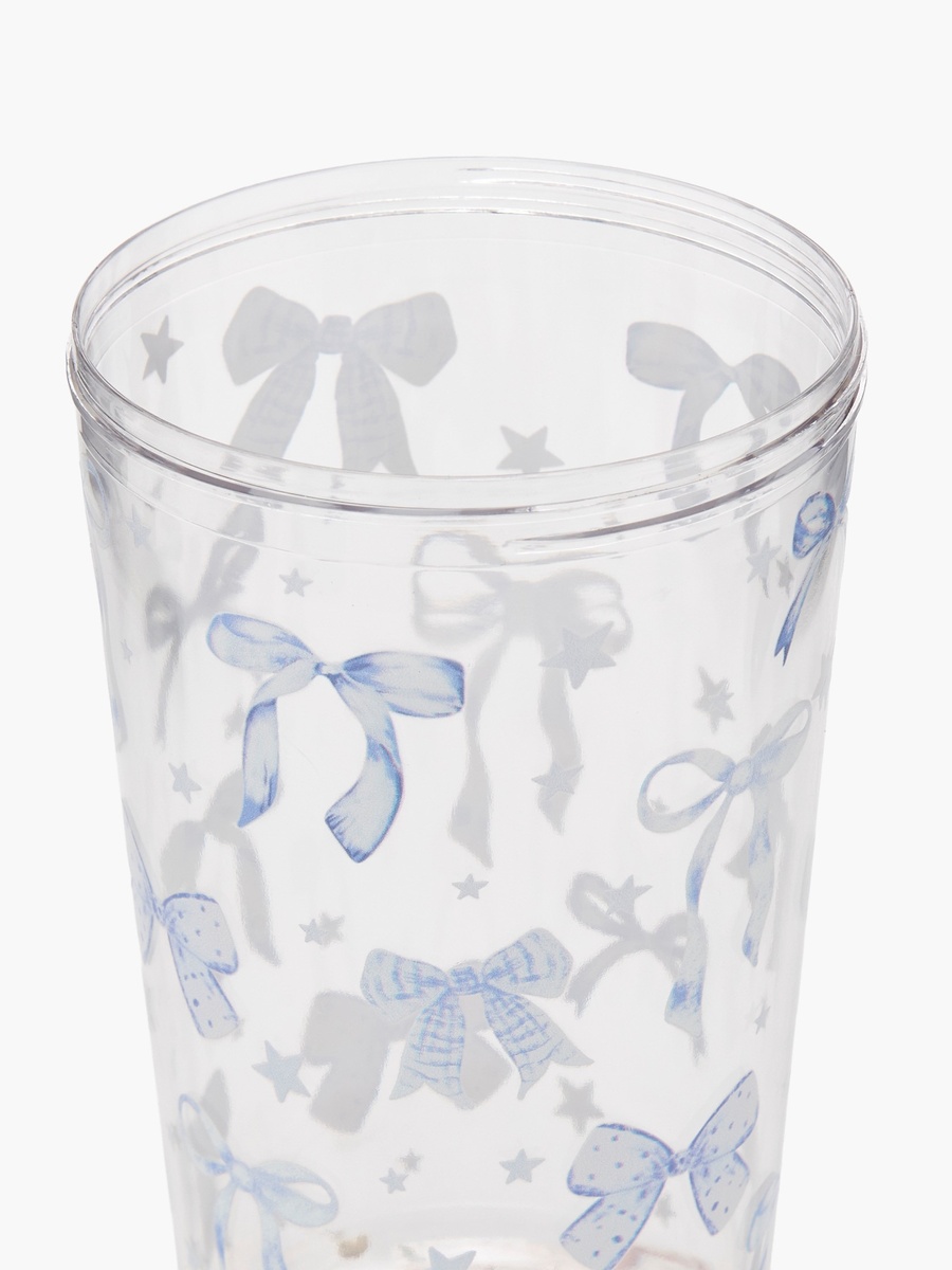 Bow Print Single Wall Tumbler with Handle - 710 ml