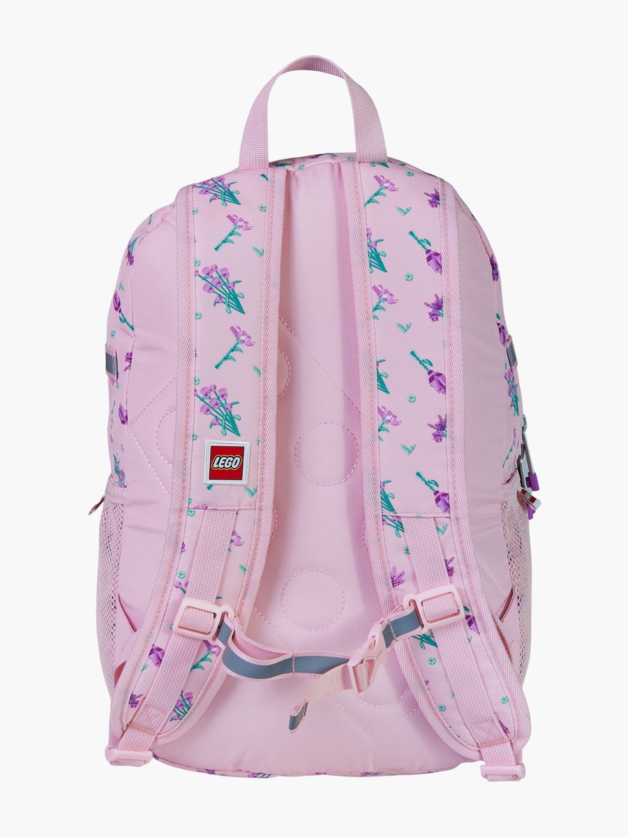 Floral Print Backpack with Adjustable Straps and Zip Closure - 44x34x28 cms