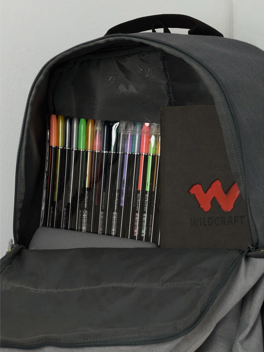 Wiki Printed Backpack with Adjustable Straps and Zip Closure - 23x23x47 cms