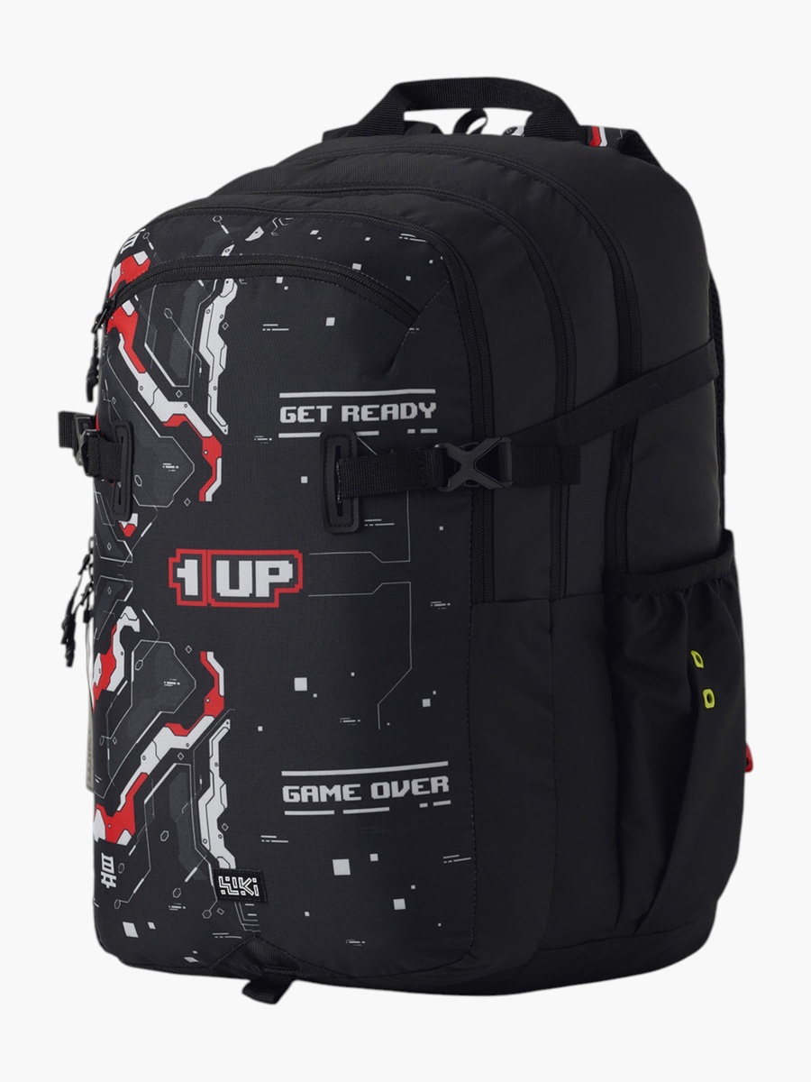 Wiki Gamer Print Backpack with Padded Straps - 25x25x50 cms