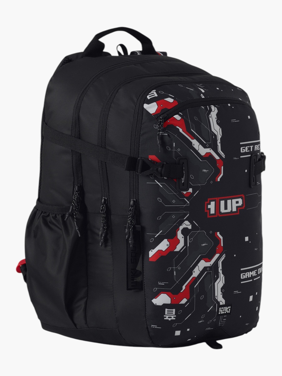 Wiki Gamer Print Backpack with Padded Straps - 25x25x50 cms