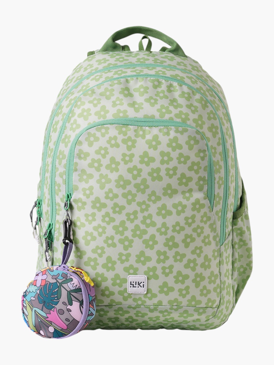 Wiki Floral Print School Backpack with Coin Pouch - 22x22x44 cm