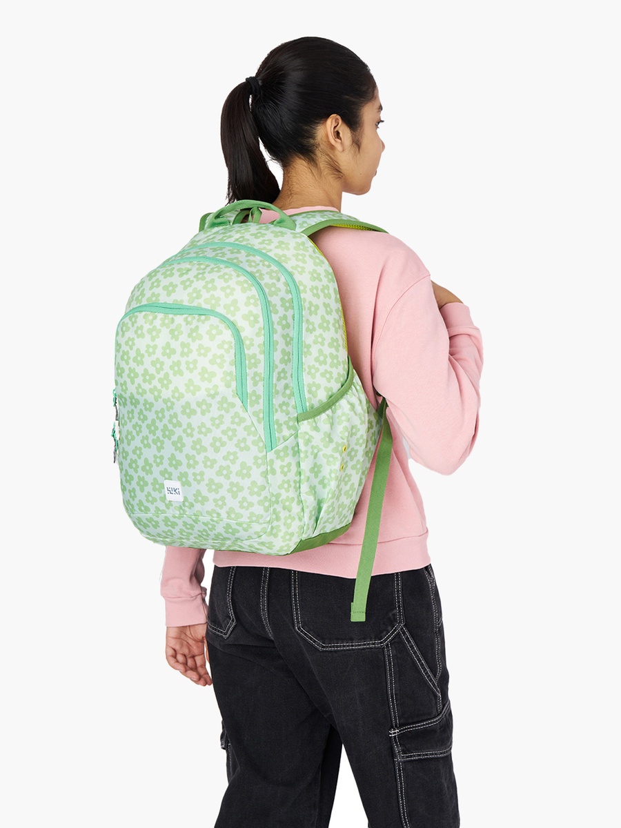 Wiki Floral Print School Backpack with Coin Pouch - 22x22x44 cm
