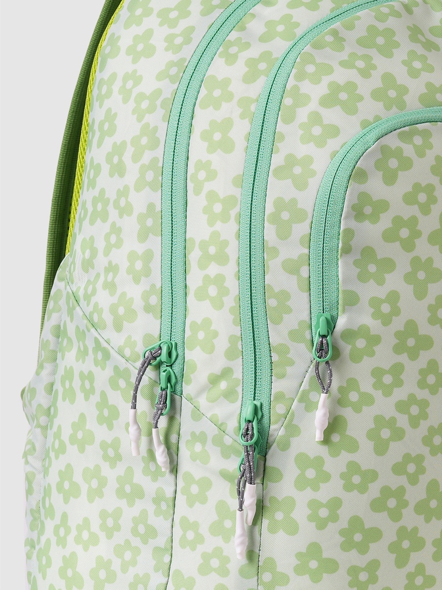 Wiki Floral Print School Backpack with Coin Pouch - 22x22x44 cm