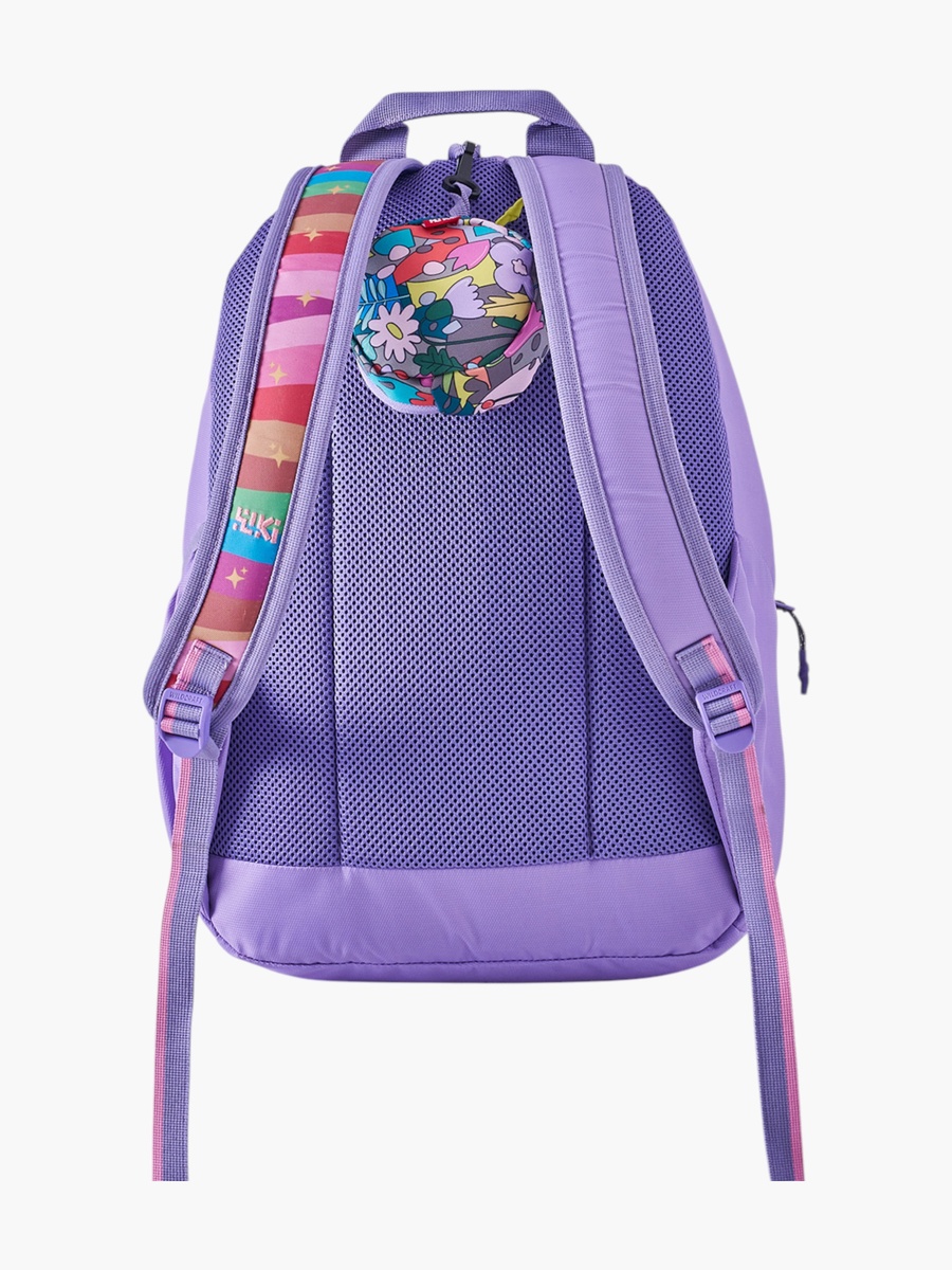 Wiki Unicorn Print Backpack with Adjustable Straps and Zip Closure - 22x22x44 cms