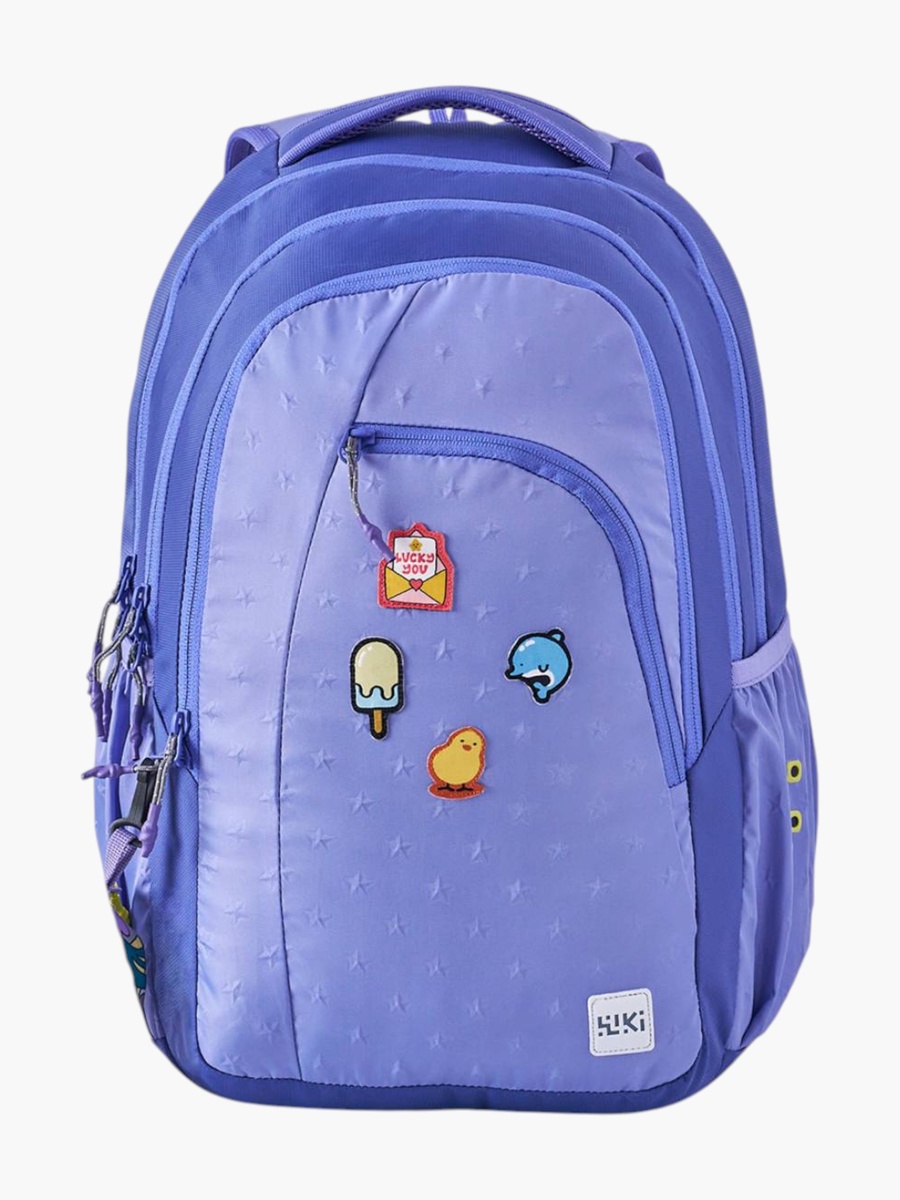 Wiki Printed School Backpack with Coin Pouch - 23x23x44 cms