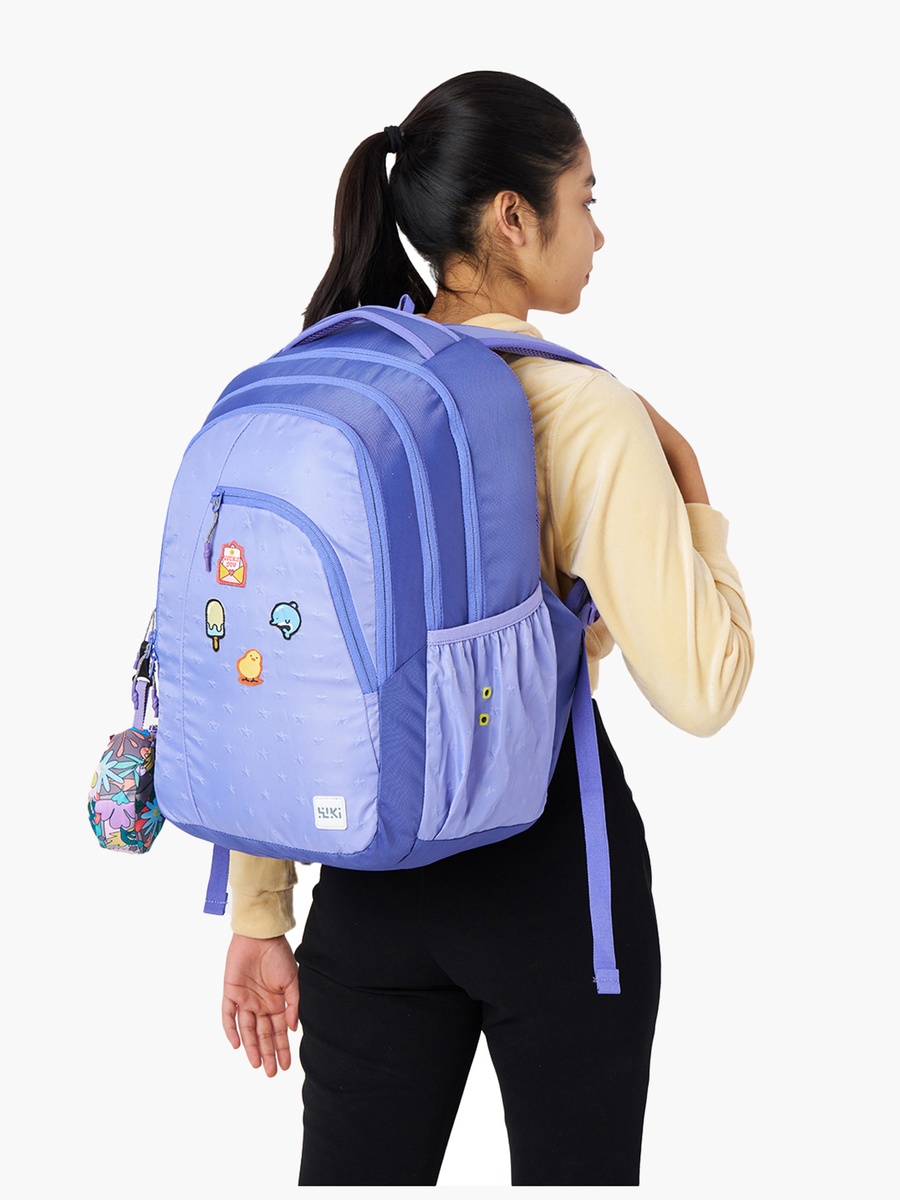 Wiki Printed School Backpack with Coin Pouch - 23x23x44 cms