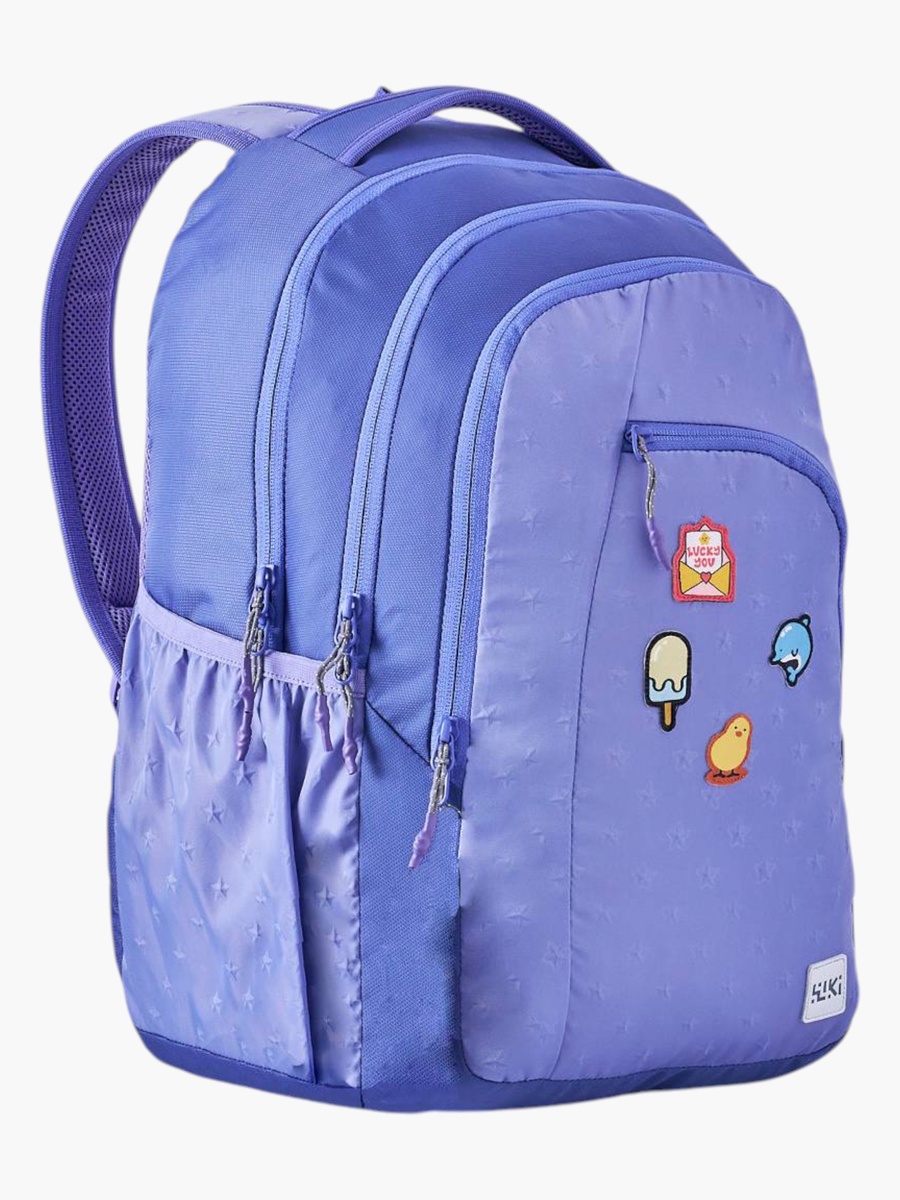 Wiki Printed School Backpack with Coin Pouch - 23x23x44 cms