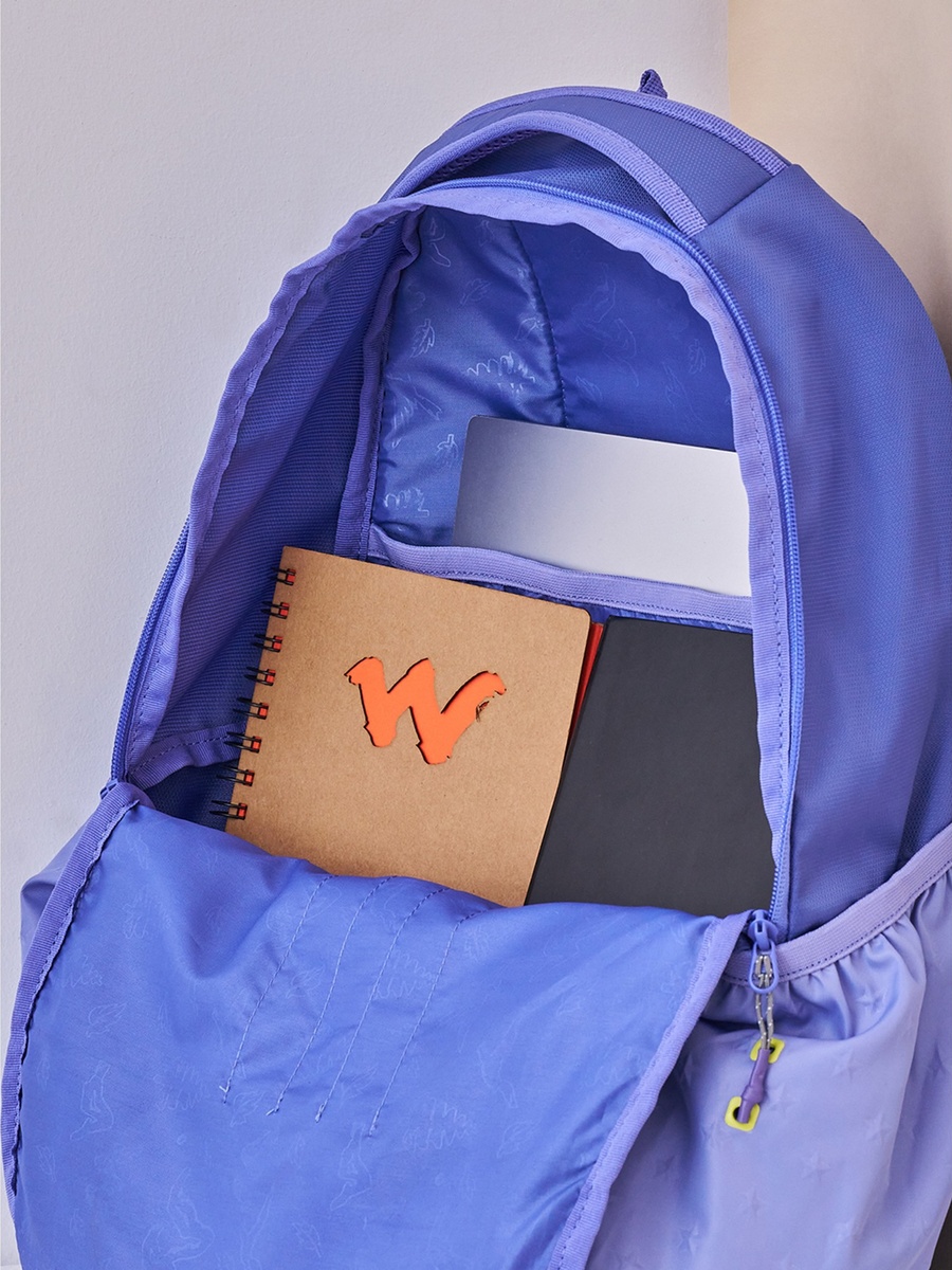 Wiki Printed School Backpack with Coin Pouch - 23x23x44 cms